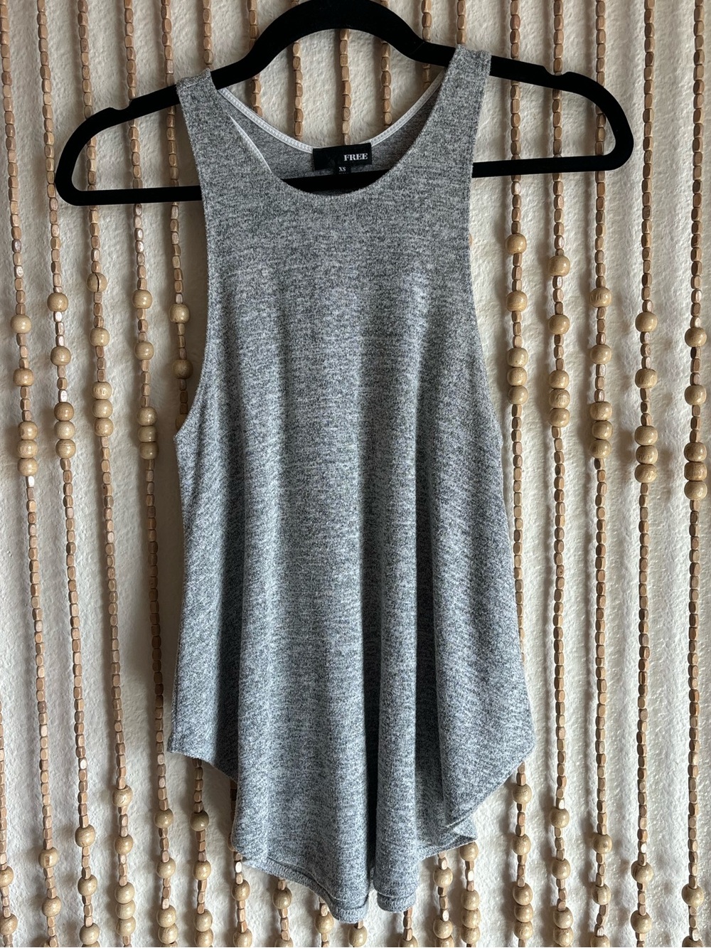 We the Free Gray Oversized Flowy Minimalist Casual Comfy Basics Lounge Boho Tank